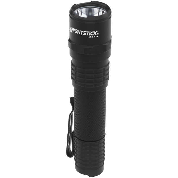 USB-320: USB Rechargeable EDC Flashlight - Black