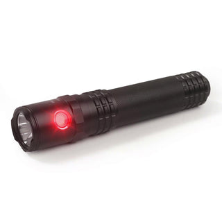 USB-590XL: USB Dual-Light Rechargeable Tactical Flashlight With Red Flood - Black
