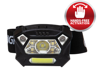 NSP-4400B: Dual-Light Headlamp w/Motion Sensing Activation - Black