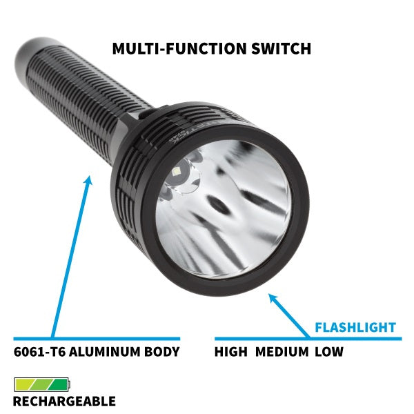 NSR-9746XL: Metal Full-Size Rechargeable Flashlight