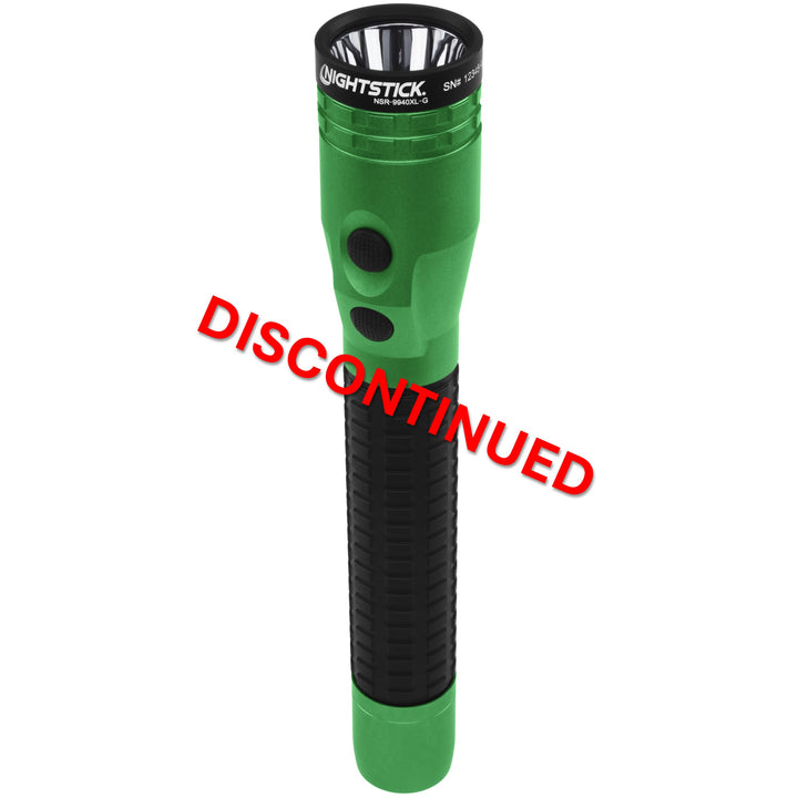 NSR-9940XL-G: Metal Dual-Light Rechargeable Flashlight w/Magnet - Green