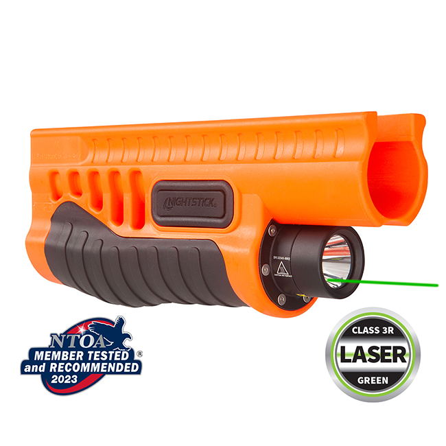 SFL-12GL Less-Lethal Orange Shotgun Forend Light with Green Laser SFL-12GL Less-Lethal Orange Shotgun Forend Light with Green Laser