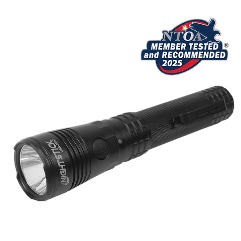 USB-588-T: Turbo High Candela USB Dual-Light Rechargeable Tactical Flashlight - Black