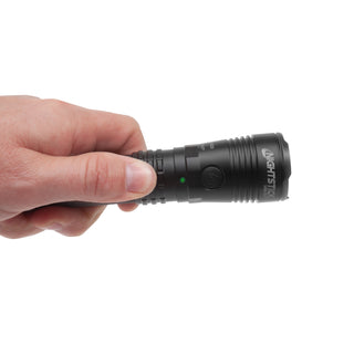 USB-588-T: Turbo High Candela USB Dual-Light Rechargeable Tactical Flashlight - Black