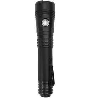 USB-588-T: Turbo High Candela USB Dual-Light Rechargeable Tactical Flashlight - Black