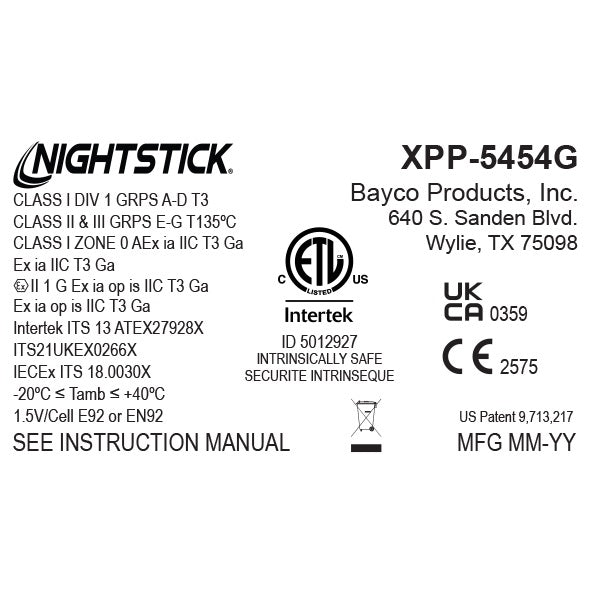 XPP-5454G: Intrinsically Safe Multi-Function Dual-Light™ Headlamp