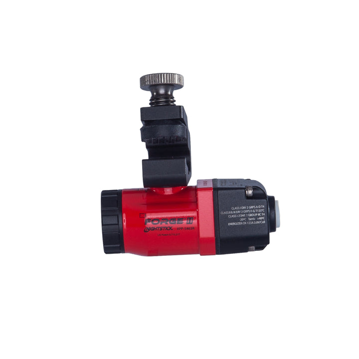 Red and black valve on a white background