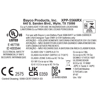 XPP-5566RX: [Zone 0] INTRANT® IS Dual-Light Angle Light - 3 AA
