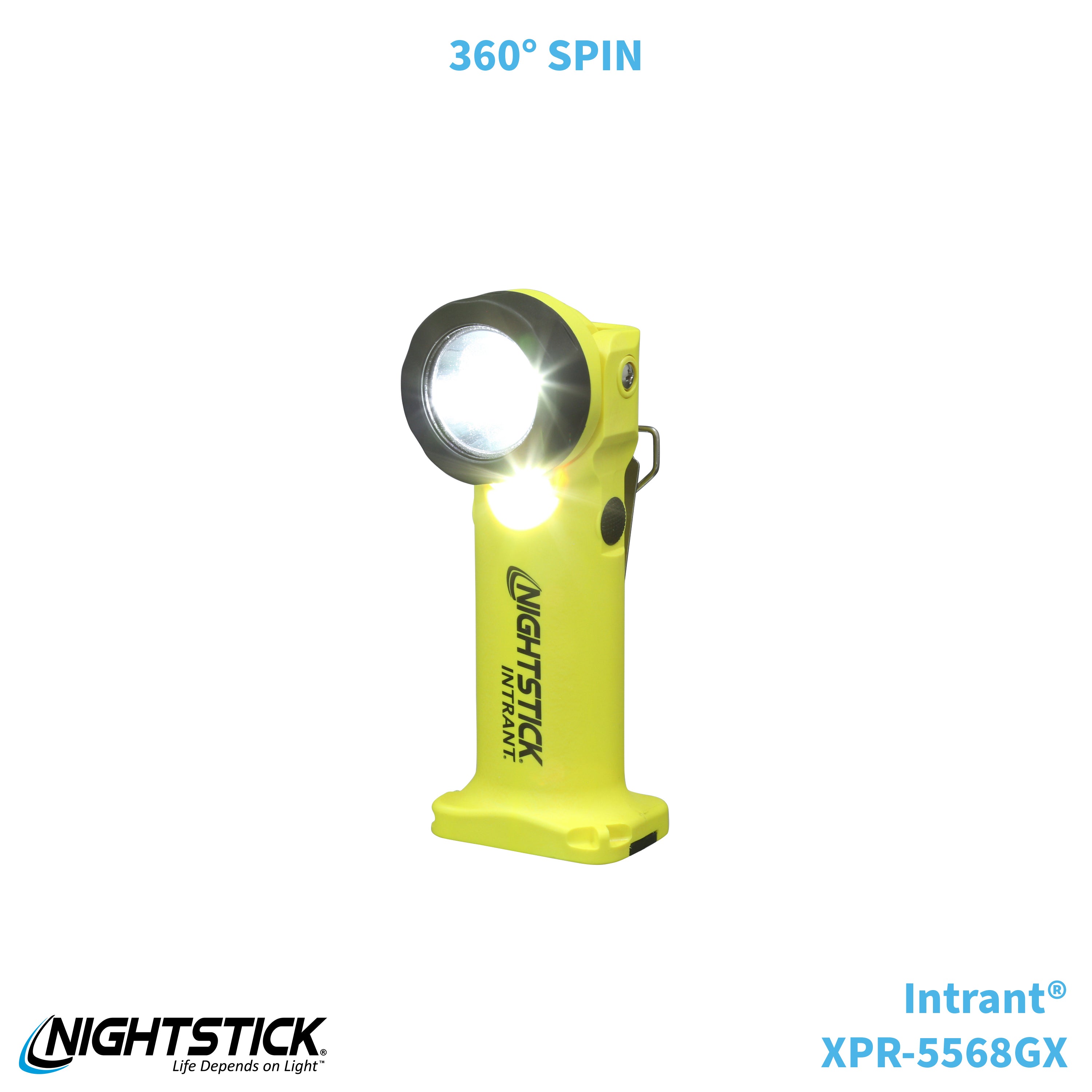 INTRANT Intrinsically Safe Rechargeable Dual-Light Angle Light