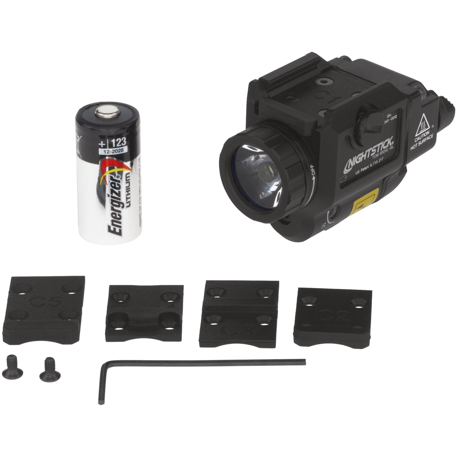 TCM-550XL-GL: Compact Weapon-Mounted Light w/Green Laser