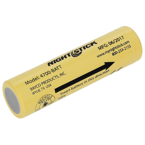 4700-BATT: 18650 Li-Ion Battery - Select Nightstick Products