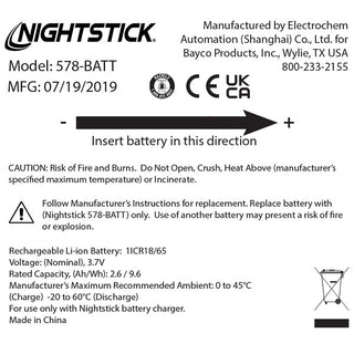 578-BATT: Replacement Li-Ion Battery - USB-578XL Series