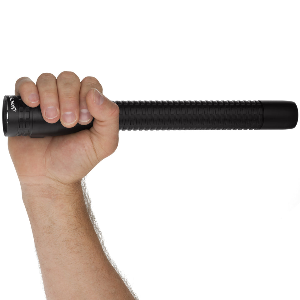 Metal Full-Size Dual-Light Rechargeable Flashlight - Nightstick