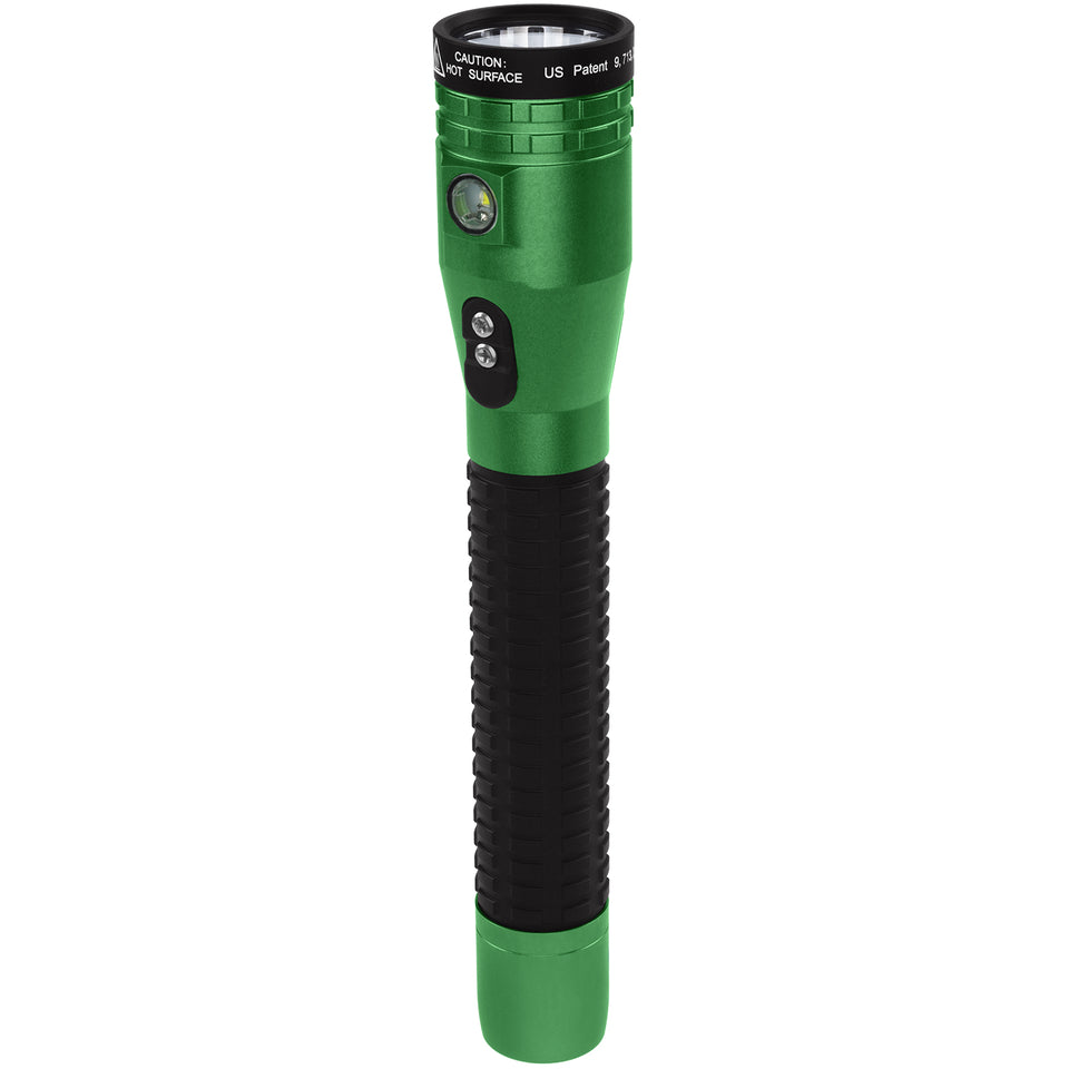 NSR-9940XL-G: Metal Dual-Light Rechargeable Flashlight w/Magnet - Green