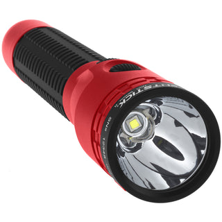 NSR-9940XL-R: Metal Dual-Light Rechargeable Flashlight w/Magnet - Red