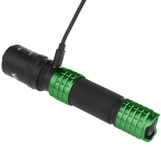 USB-558XL-G: USB Tactical Flashlight w/Holster - Green