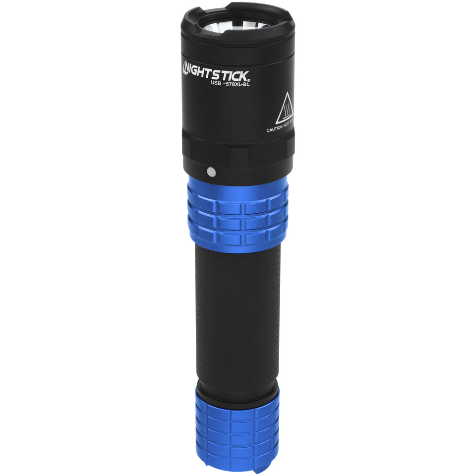 USB-578XL-BL: USB Dual-Light Rechargeable Flashlight w/Holster