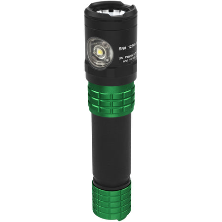 USB-578XL-G: USB Dual-Light Rechargeable Flashlight w/Holster - Green