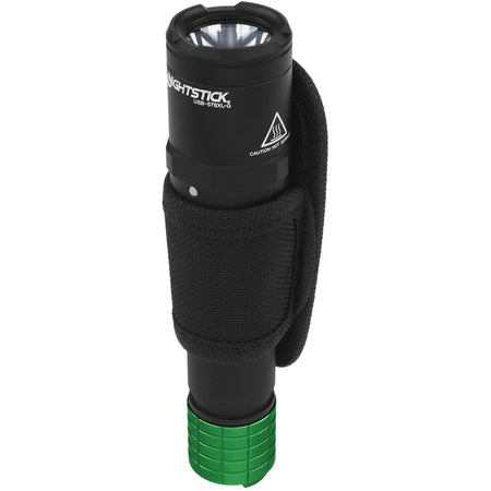 USB-578XL-G: USB Dual-Light Rechargeable Flashlight w/Holster - Green