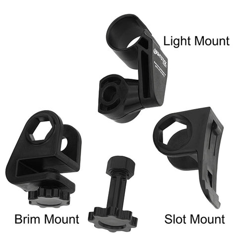 NS-HMC7: Multi-Angle Helmet Mount for Accessory Slot or Brim