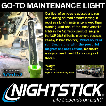 NSR-2168G: Rechargeable LED Work Light - Green