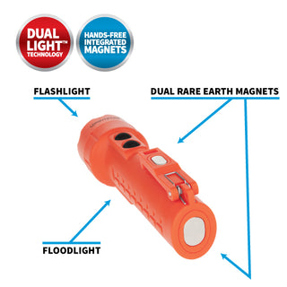 NSR-2522RM: Rechargeable Dual-Light Flashlight w/Dual Magnets