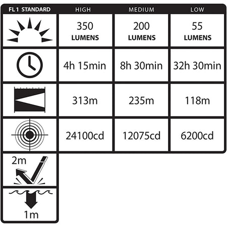 NSR-9512BDC: Polymer Multi-Function Duty/Personal-Size Flashlight - Rechargeable (no AC power supply)