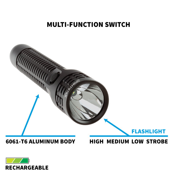 NSR-9614XLDC: Metal Duty/Personal-Size Rechargeable Flashlight (no