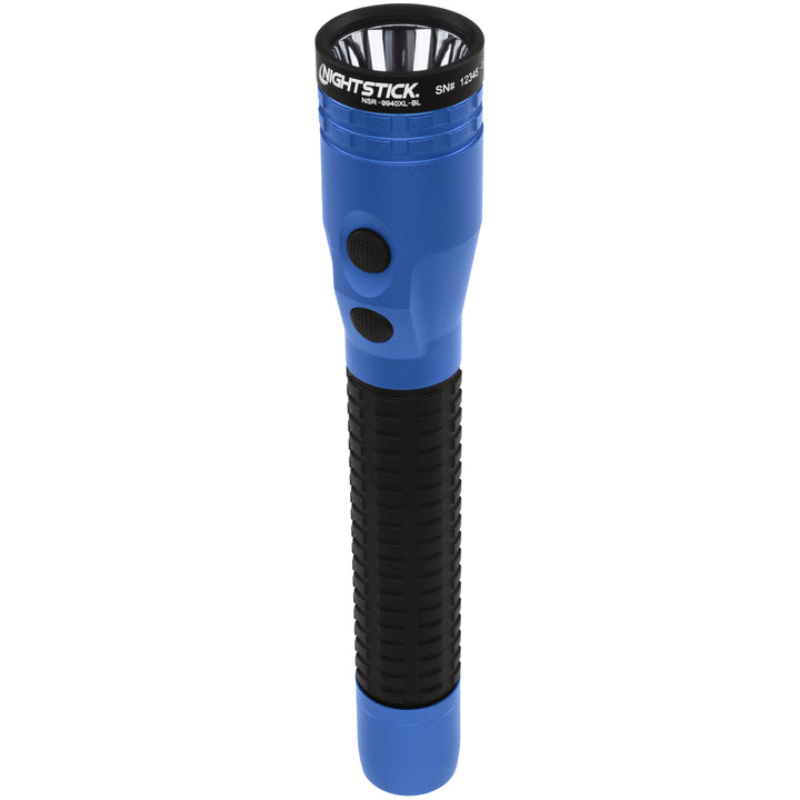NSR-9940XL-BL: Metal Dual-Light Rechargeable Flashlight w/Magnet - Blue