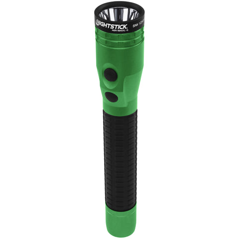 NSR-9940XL-G: Metal Dual-Light Rechargeable Flashlight w/Magnet - Green