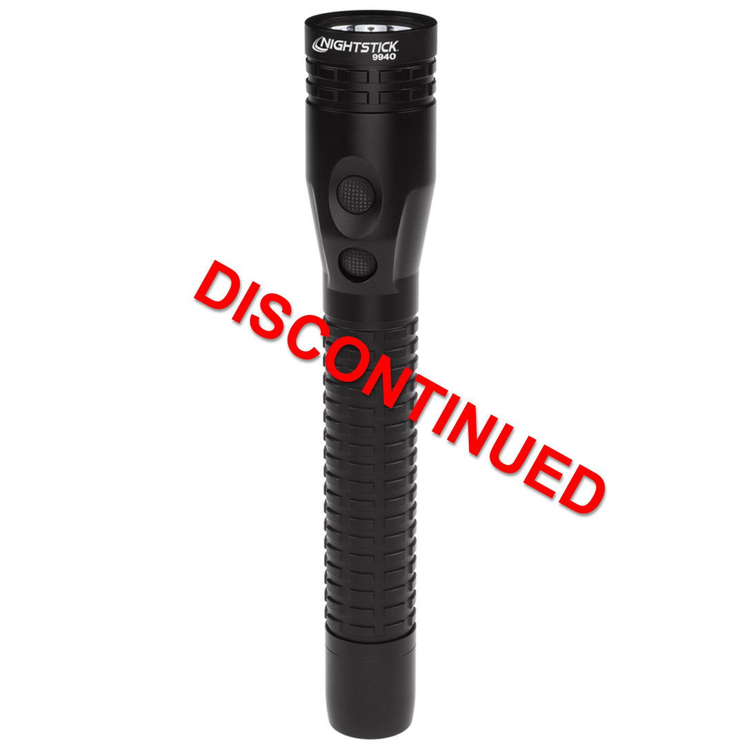 NSR-9940XLDC: Metal Dual-Light Rechargeable Flashlight w/Magnet - Black (no AC power supply)