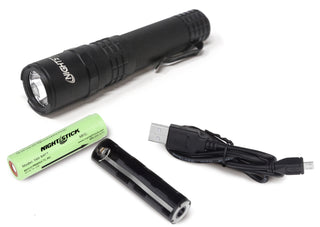 USB-558XL: USB Rechargeable Tactical Flashlight - Black