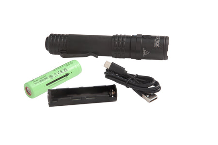 USB-588XL: USB Dual-Light Tactical Flashlight - Black