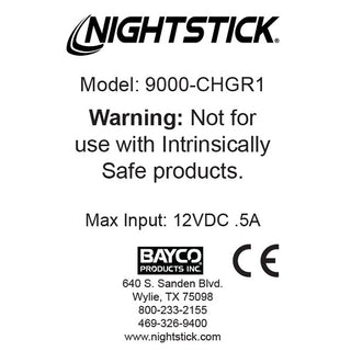 9000-CHGR1: Snap-in Rapid Charger for NSR-9000 Series Lights