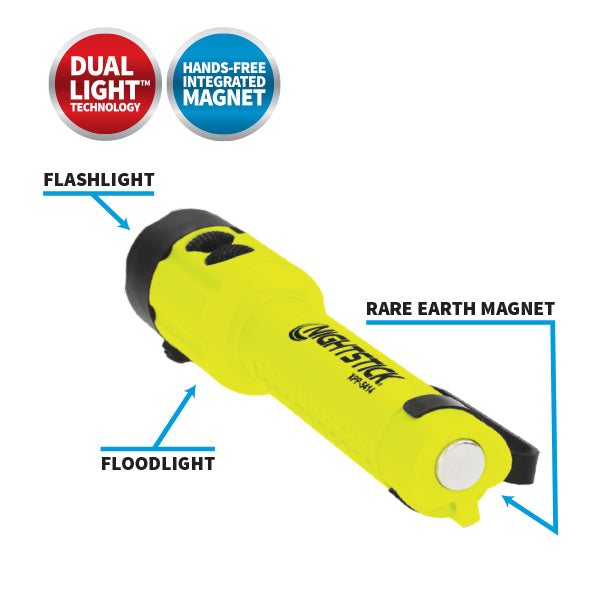 XPP-5414GX: Intrinsically Safe Dual-Light Flashlight w/Tail Magnet