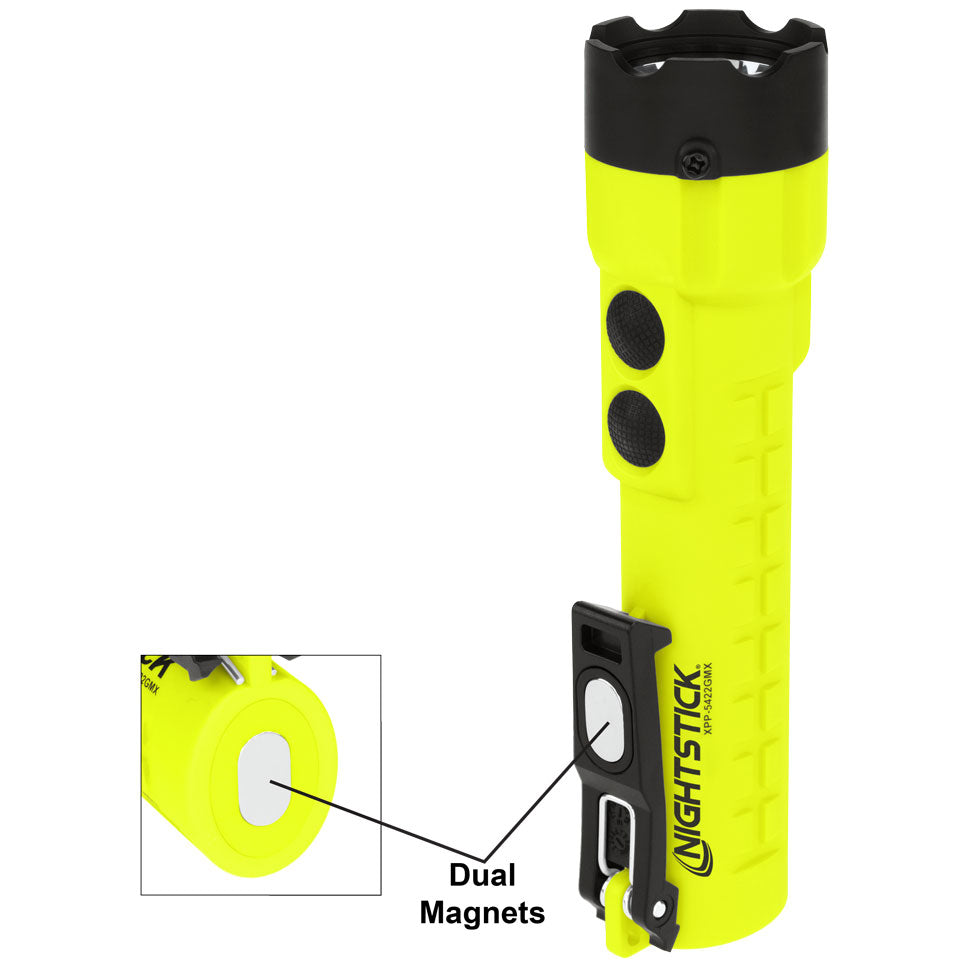 VM-5422GMX: [UL-913] IS Dual-Light Flashlight w/Dual Magnets (8 Pack - Vendible)