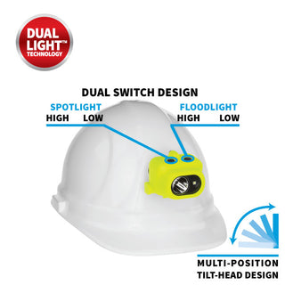 XPP-5454GC: [Zone 0] IS Dual-Light Headlamp w/Hard Hat Clip & Mount