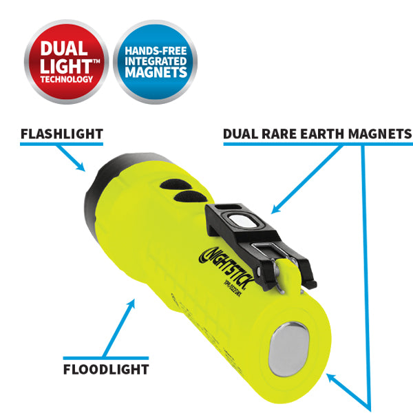 XPR-5522GMX: [Zone 0] IS Permissible Rechargeable Dual-Light Flashlight w/Dual Magnets