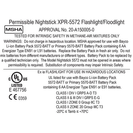 XPR-5572GA: Intrinsically Safe Dual-Light™ Rechargeable Angle Light