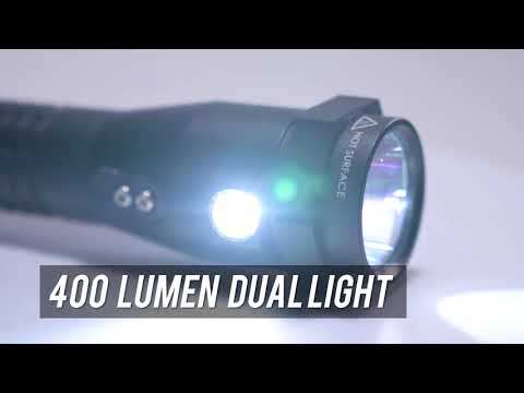 NSR-9940XL-BL: Metal Dual-Light Rechargeable Flashlight w/Magnet - Blue