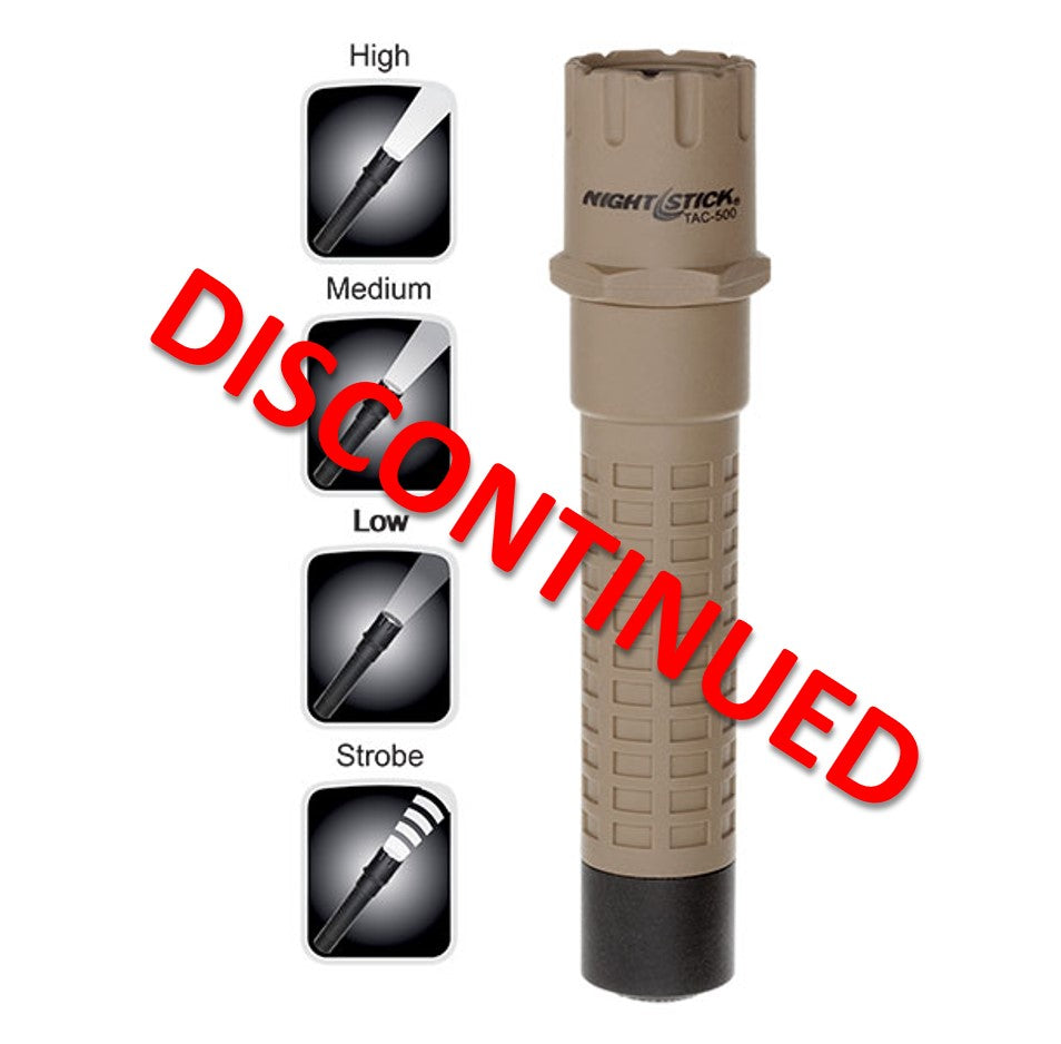 TAC-500T: Polymer Rechargeable Tactical Flashlight