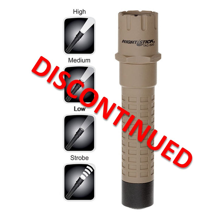 TAC-500T: Polymer Rechargeable Tactical Flashlight