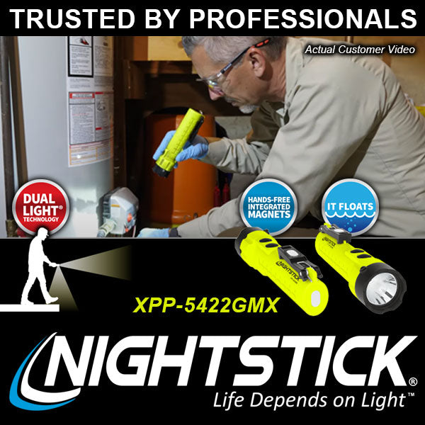 VM-5422GMX: [UL-913] IS Dual-Light Flashlight w/Dual Magnets (8 Pack - Vendible)